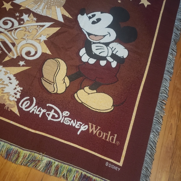 Walt Disney World Mickey Mouse Fringe Throw Blanket WDW - Picture 12 of 12